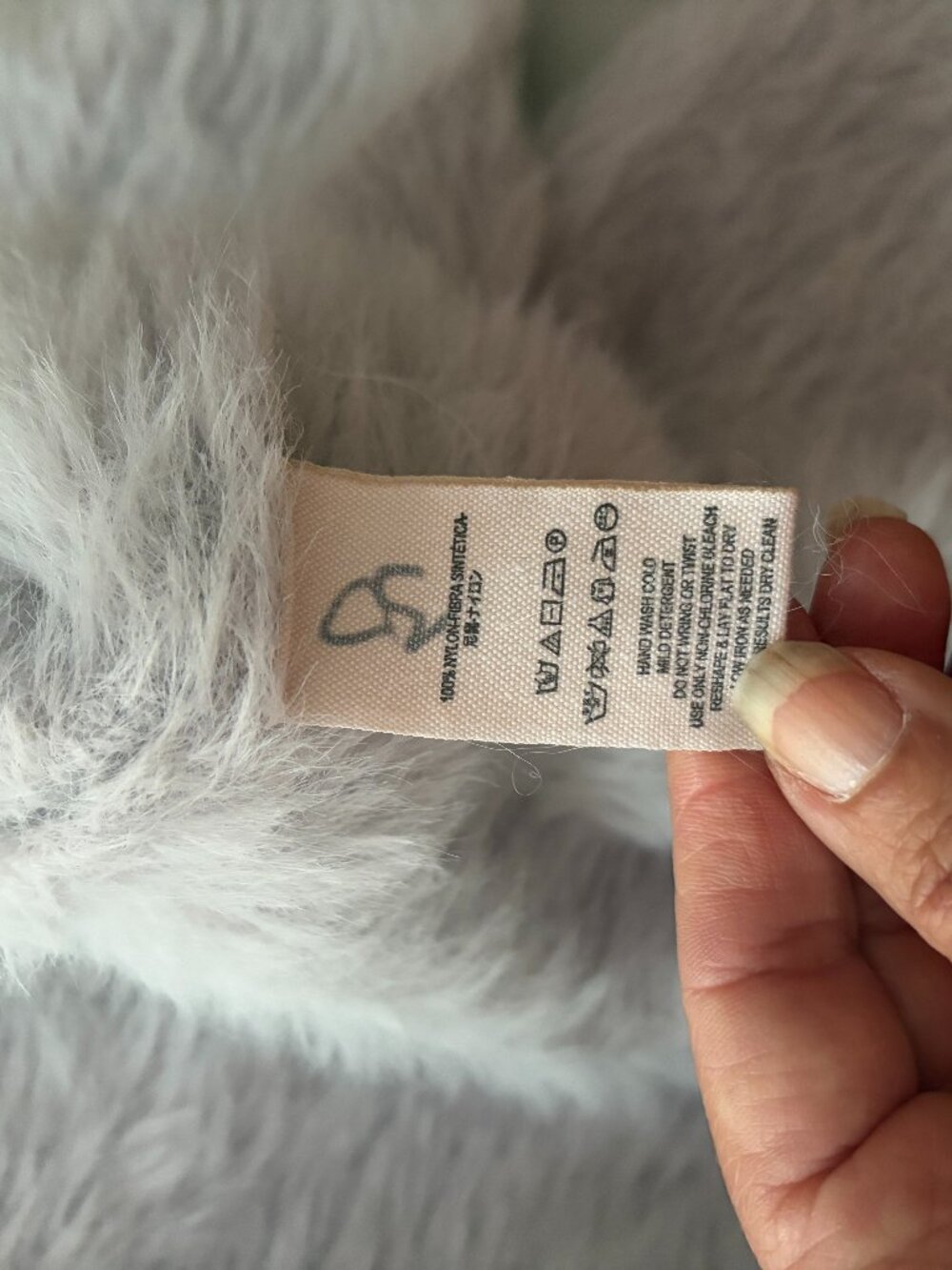 Free People Faux Fur Fuzzy Cardigan Sweater Silver Cloud Size XS - Picture 6 of 7